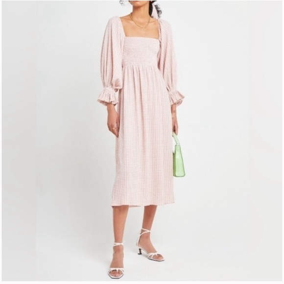 O.P.T. Dresses & Skirts - OPT Athena Gingham Smocked Dress